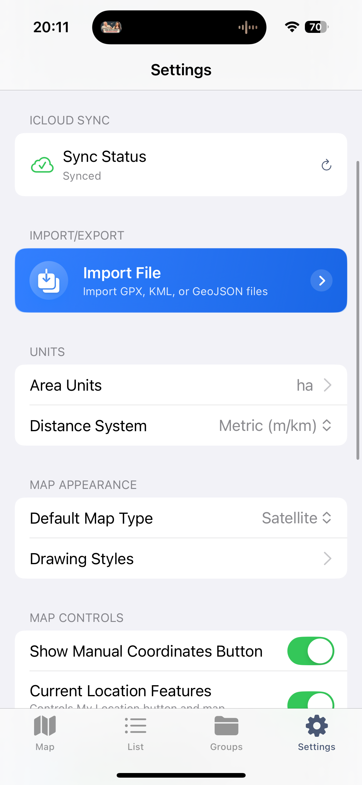 LandLens saved measurements and folders organization